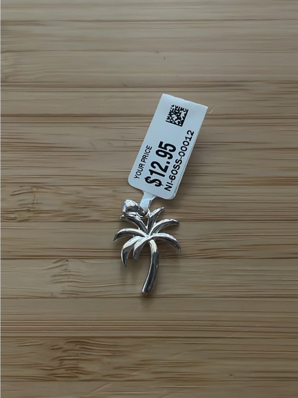 NWT Silver Palm Tree Pendant Necklace Charm